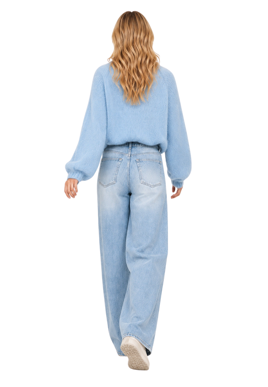 Rosie Mohair Knit Pullover Light Blue image