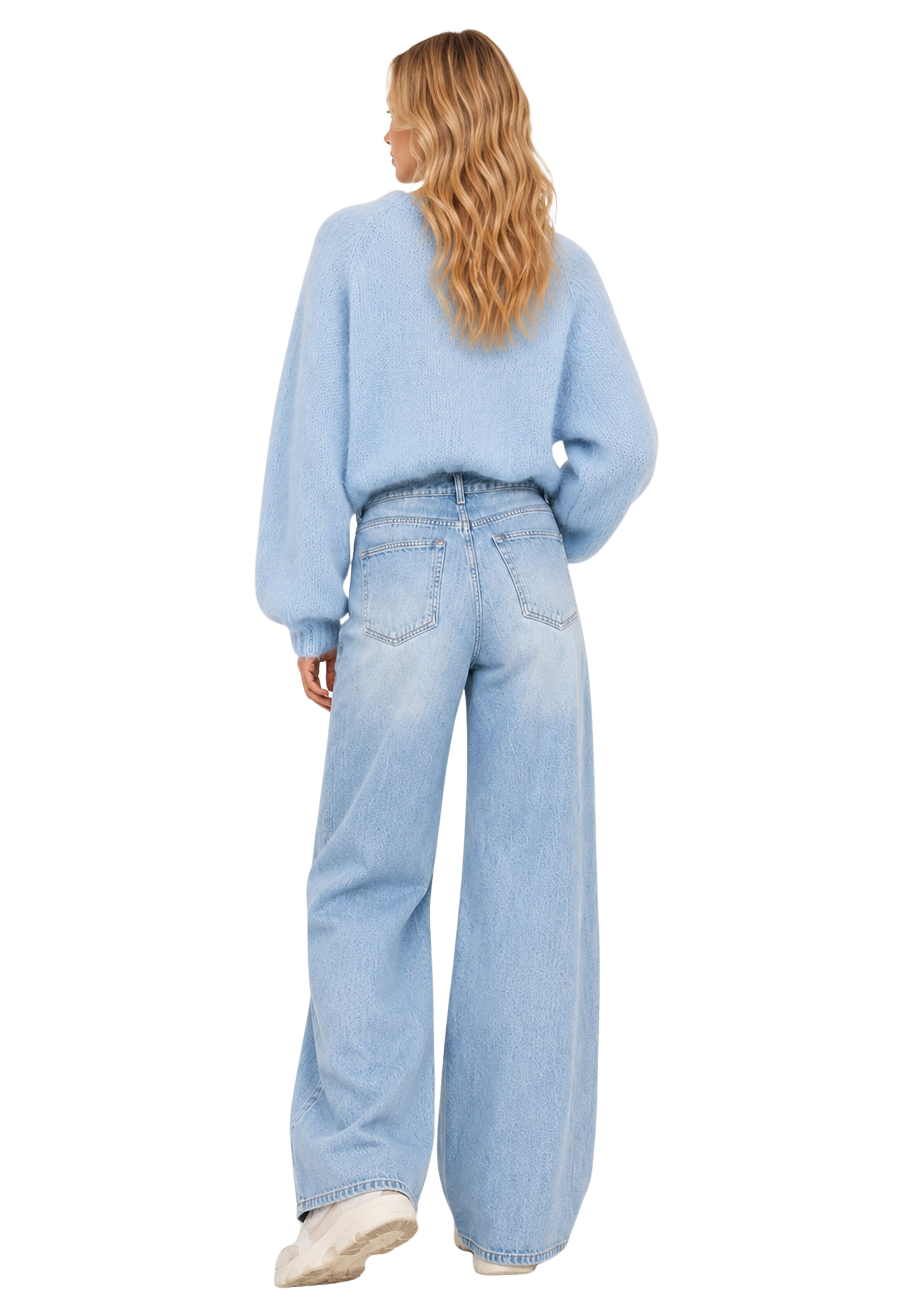 Rosie Mohair Knit Pullover Light Blue image