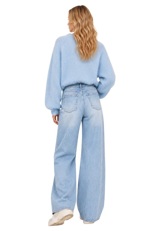 Rosie Mohair Knit Pullover Light Blue image