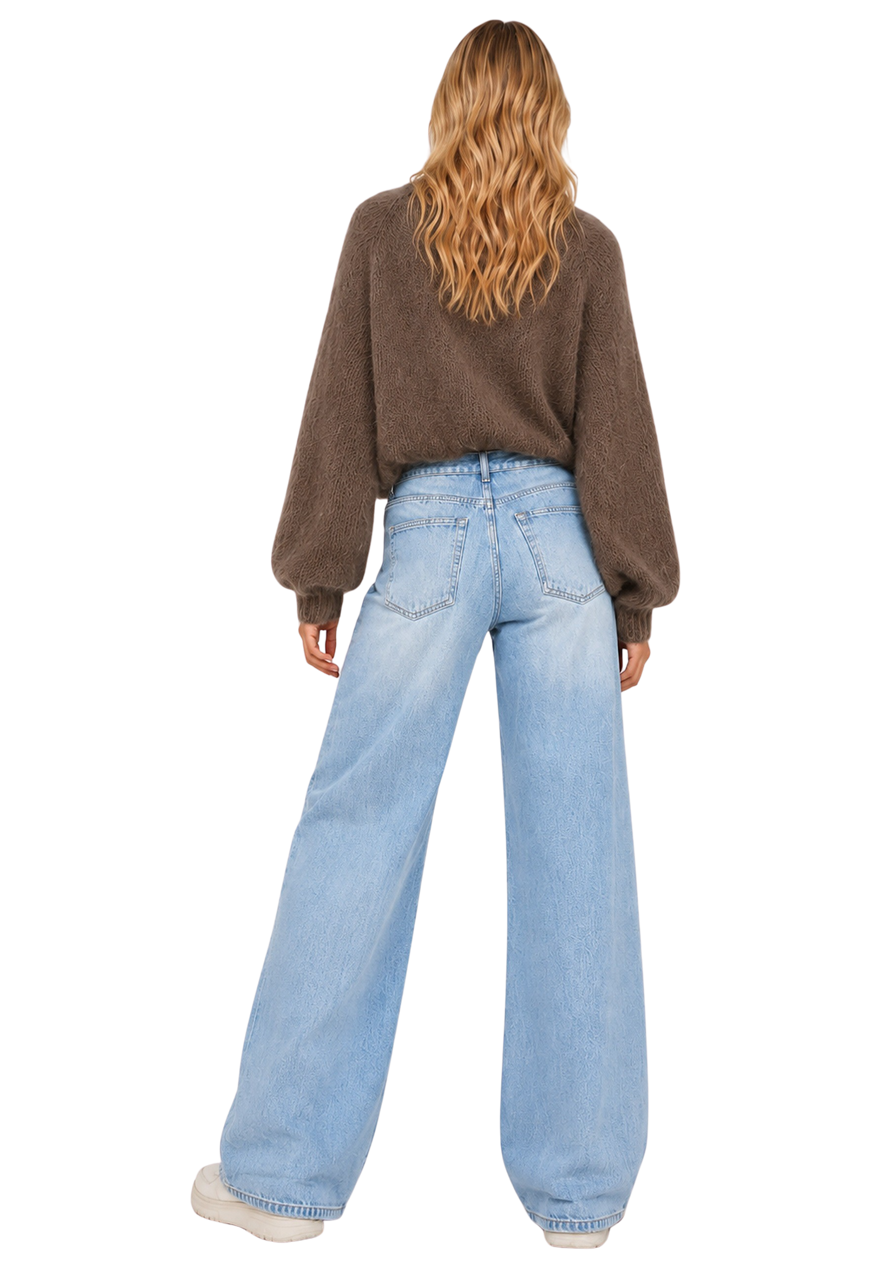 Rosie Mohair Knit Pullover Light Taupe image