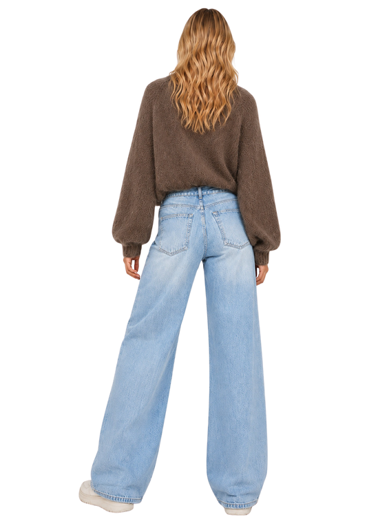 Rosie Mohair Knit Pullover Light Taupe image