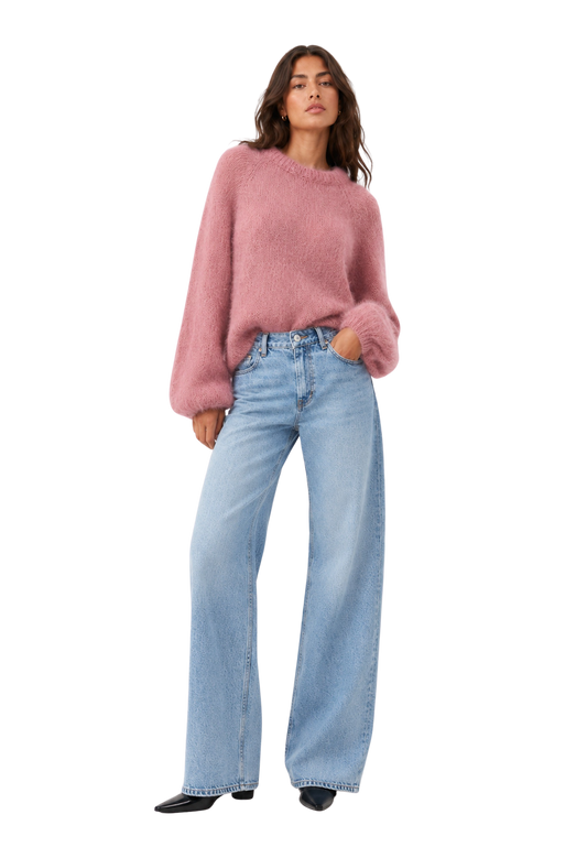 Rosie Mohair Knit Pullover Old Rose image