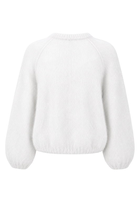 Rosie Mohair Knit Pullover White image