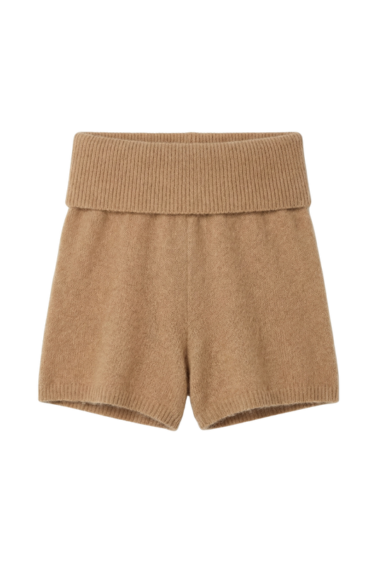 Allie Alpaca Shorts Medium Brown