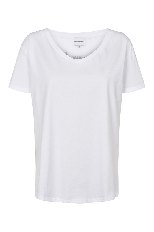 T-shirt White Not Your Baby Back Black Letters