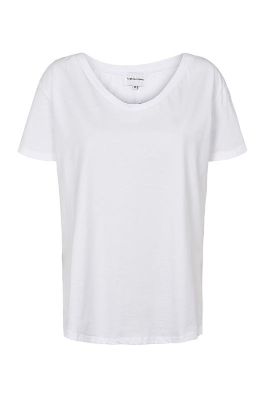 T-shirt White Love Me or Leave Me Back Red Letters