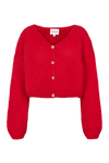 Cornelia Cropped Cardigan Lipstick Red
