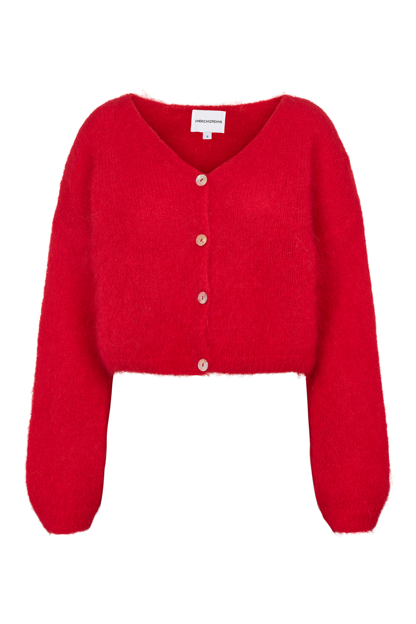 Cornelia Cropped Cardigan Lipstick Red