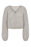 Cornelia Cropped Cardigan Light Grey