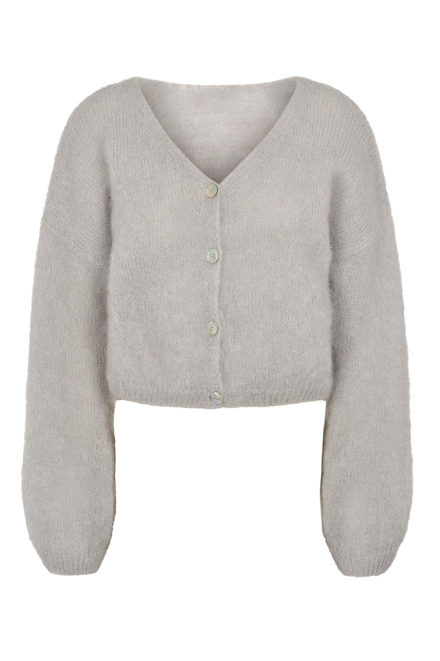 Cornelia Cropped Cardigan Light Grey