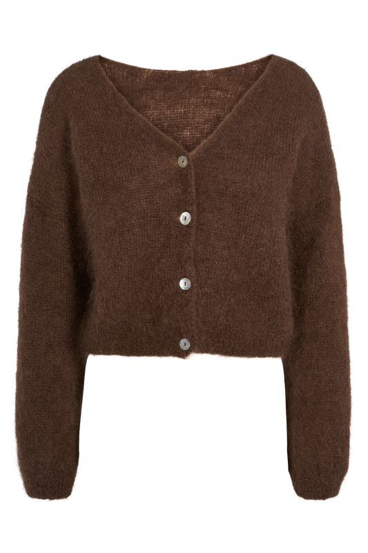 Cornelia Cropped Cardigan Cocoa