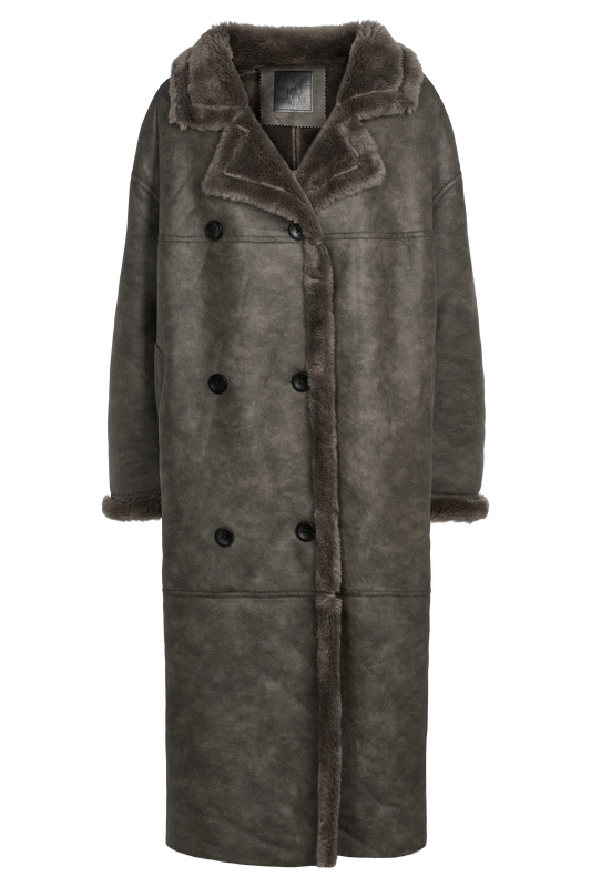 Joa Wool Coat Long Dark Grey