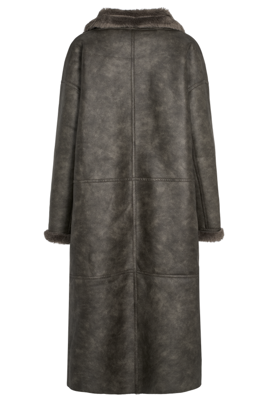 Joa Wool Coat Long Dark Grey