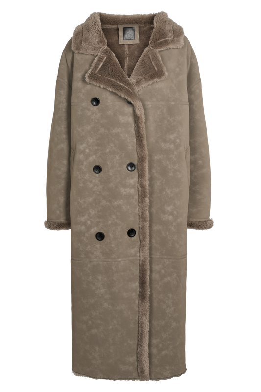 Joa Wool Coat Long Taupe