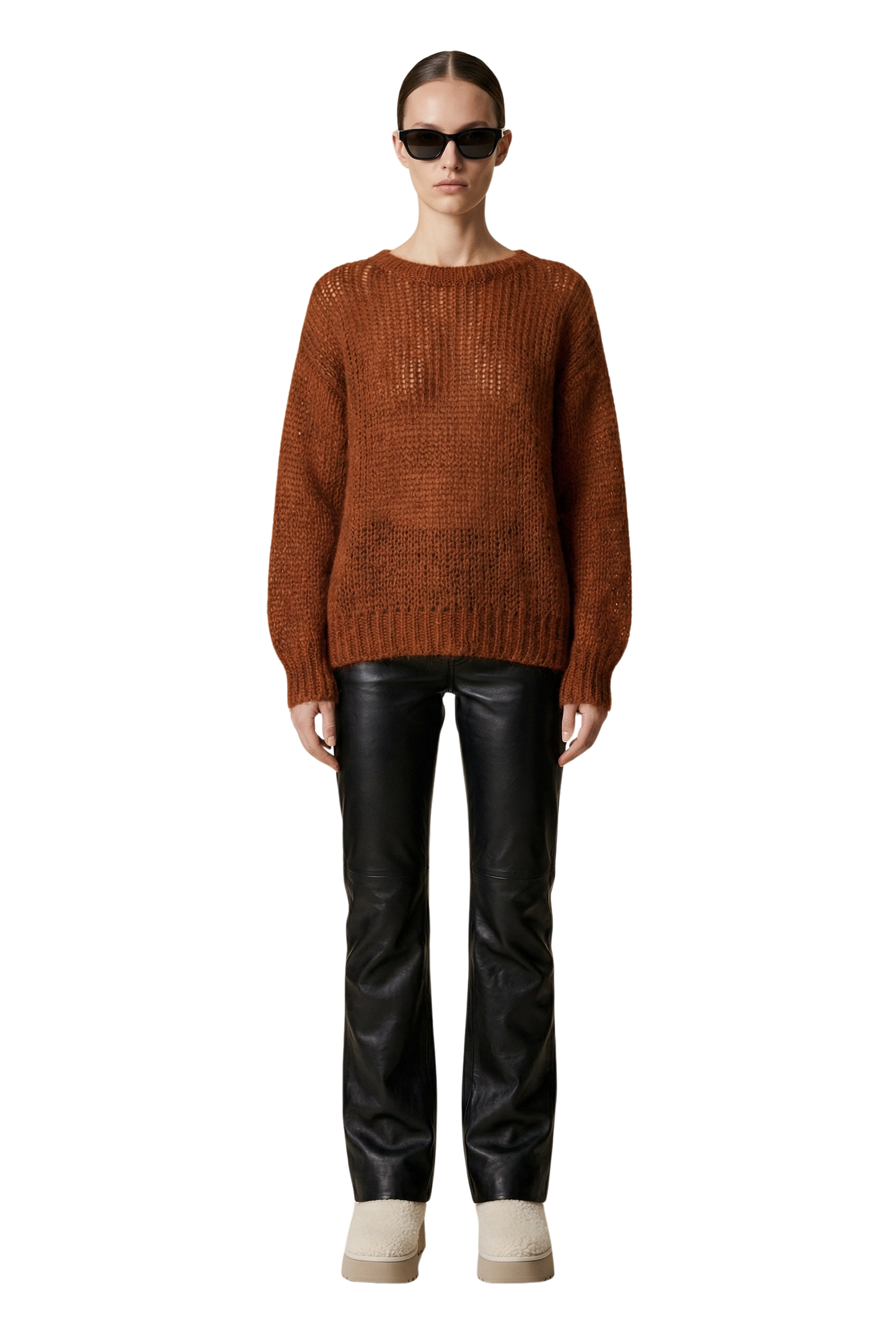 Amira Knit Pullover Rust