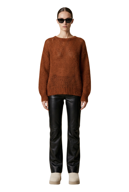Amira Knit Pullover Rust