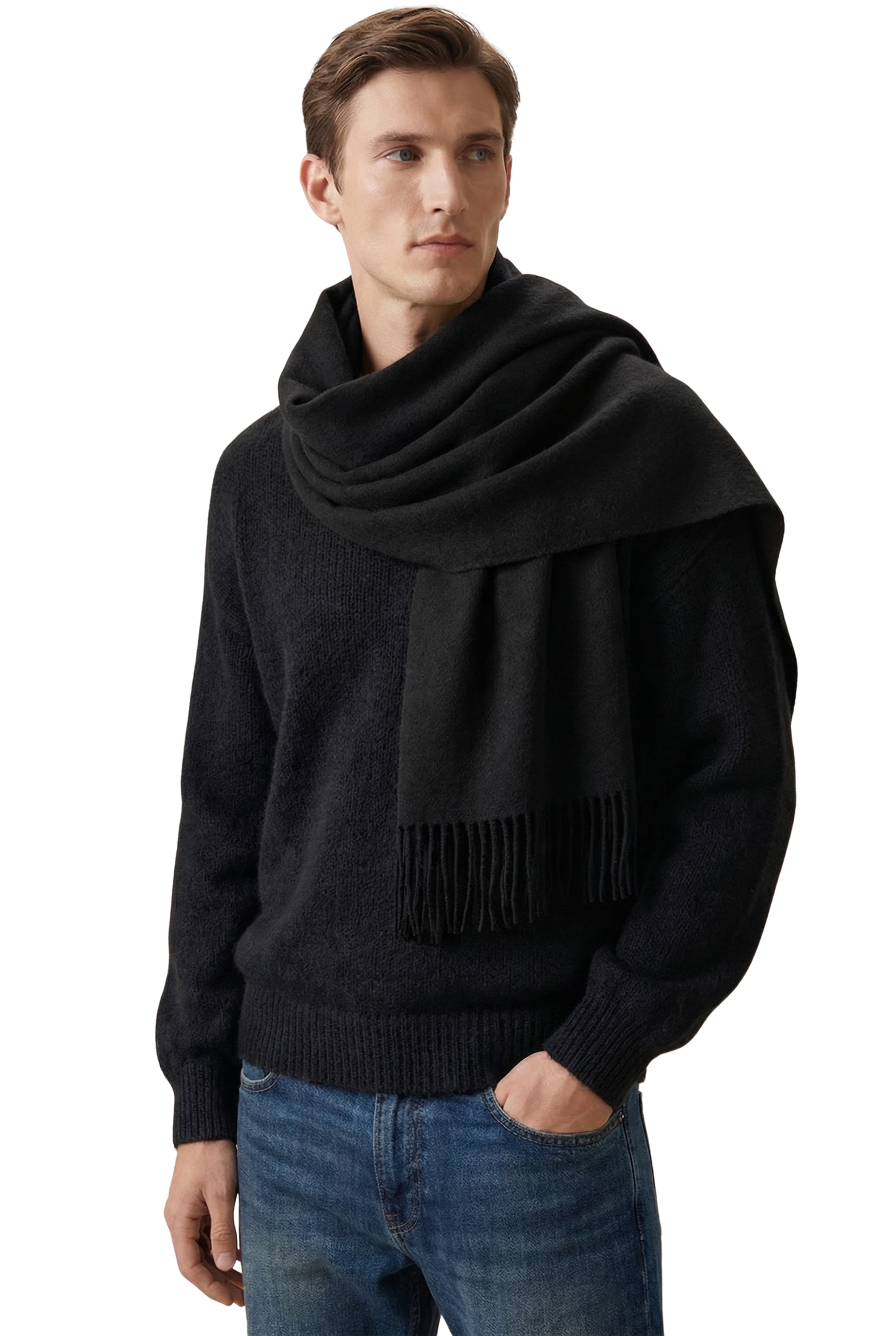 Andi Cashmere Scarf Black