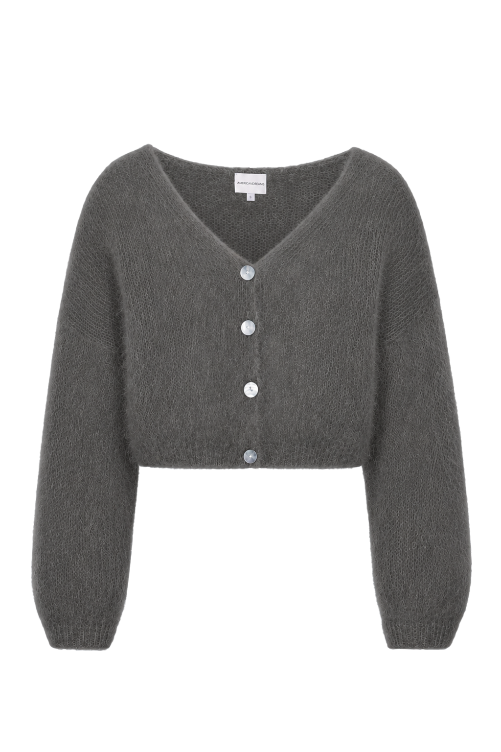 Cornelia Cropped Cardigan Anthracite Grey