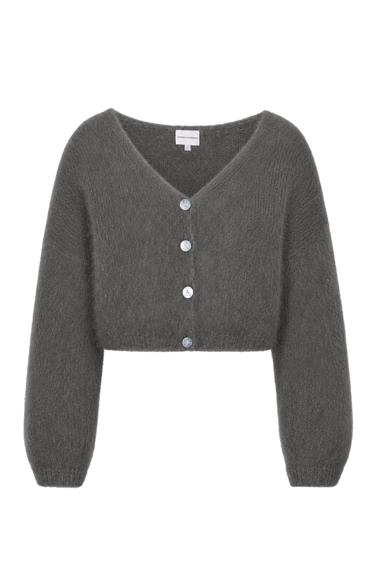 Cornelia Cropped Cardigan Anthracite Grey