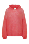 Antonella Mohair Hoodie Coral Red