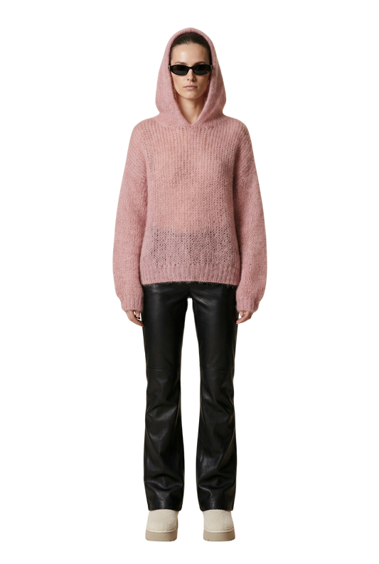 Antonella Mohair Hoodie Light Pink