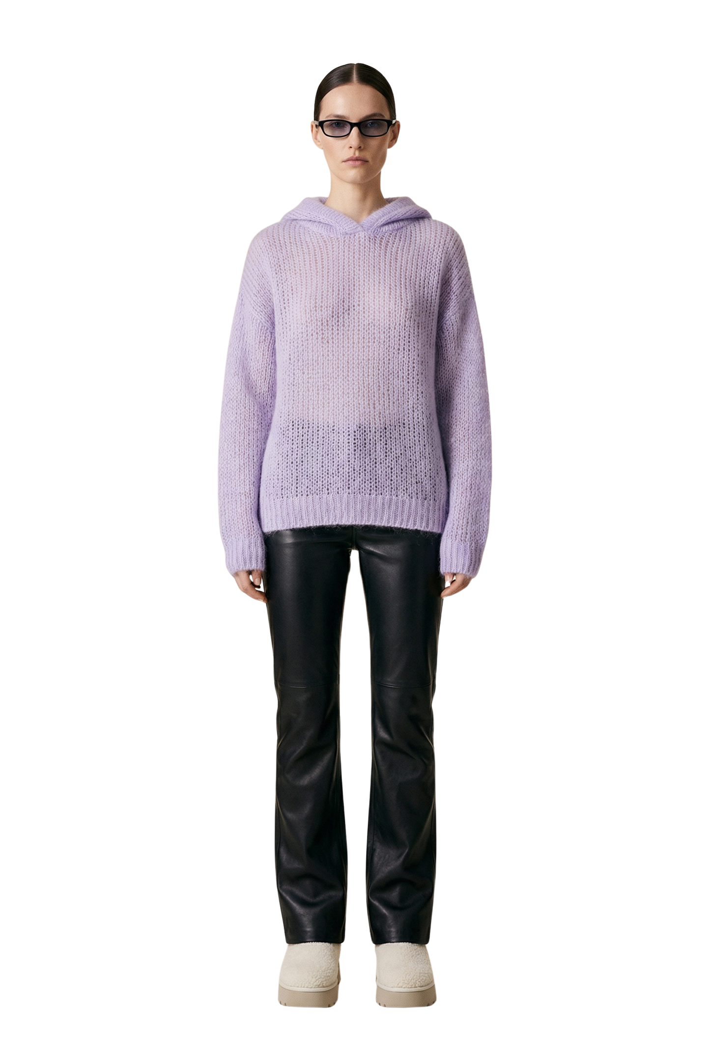 Antonella Mohair Hoodie Lilac