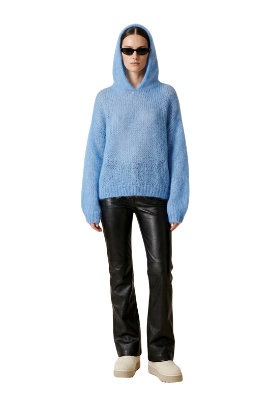Antonella Mohair Hoodie Sky Blue