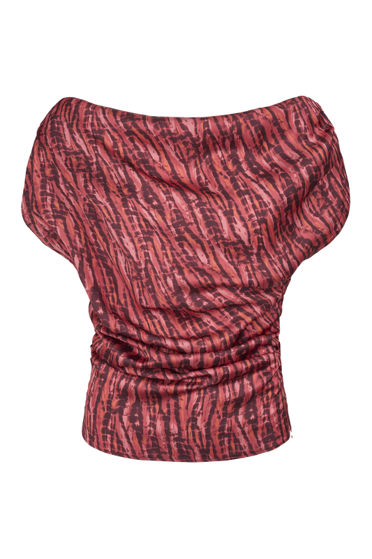 Apella Top Red Print