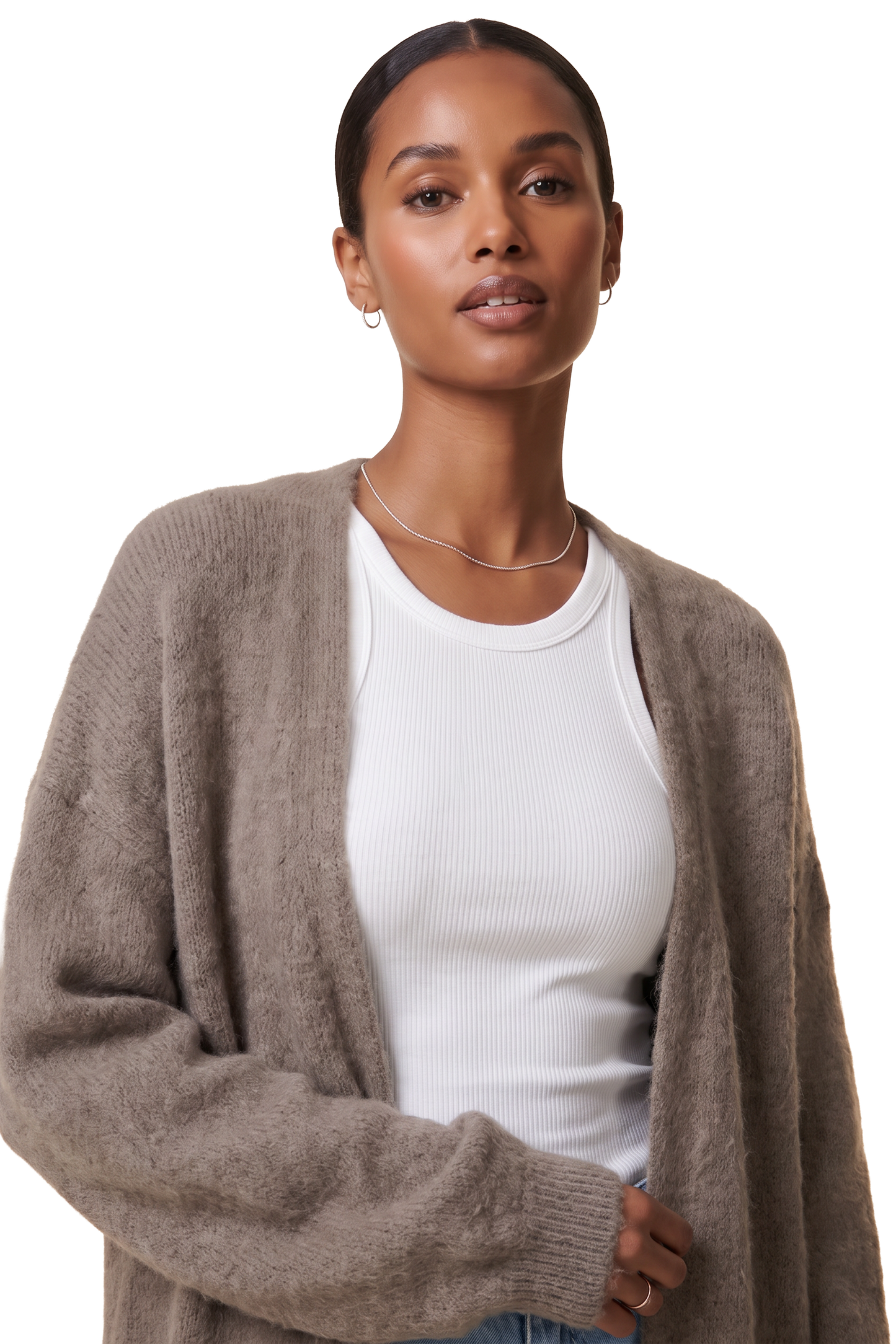 Azra Cardigan Light Taupe