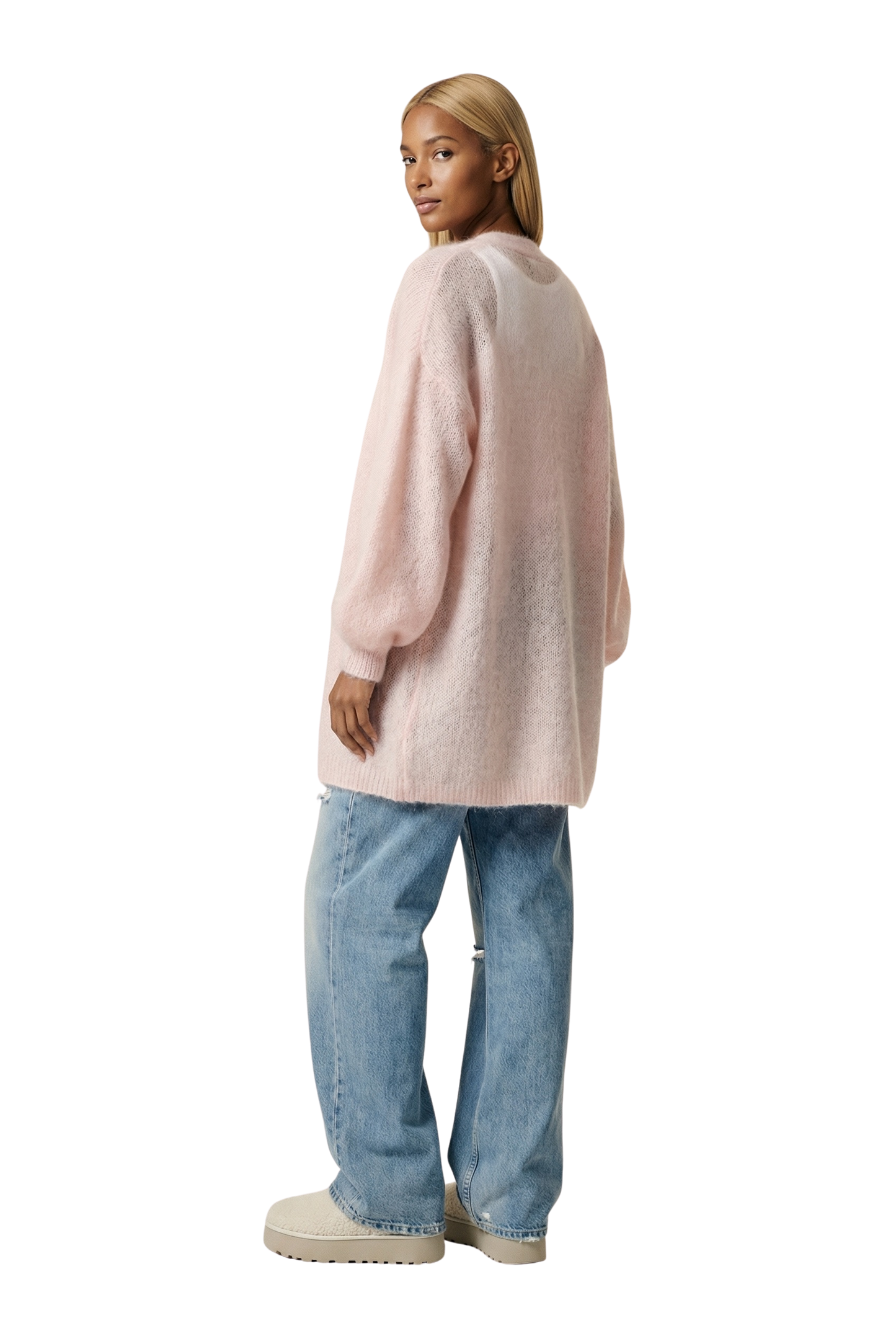 Lee Midi Cardigan Light Pink