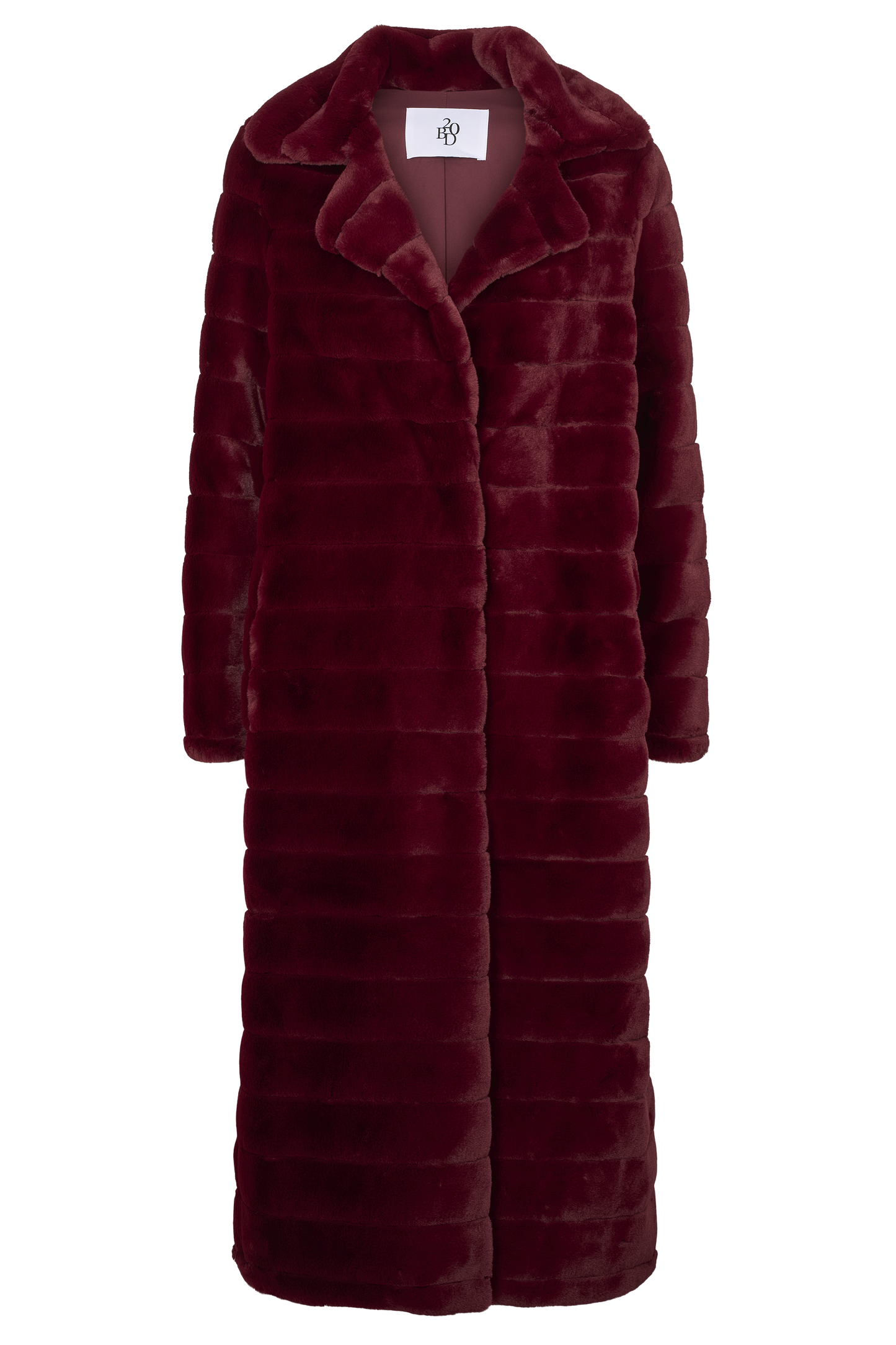 Bailey Faux Fur Coat Long Bordeaux