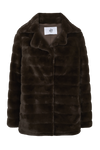 Bailey Faux Fur Coat Short Dark Brown