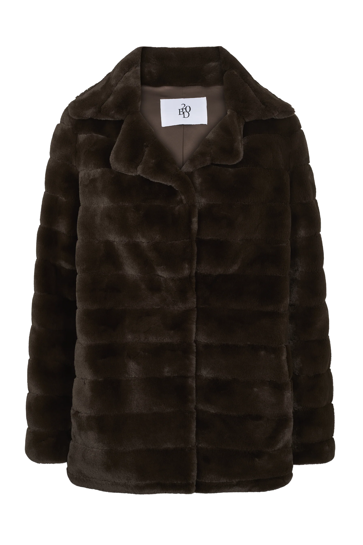 Bailey Faux Fur Coat Short Dark Brown