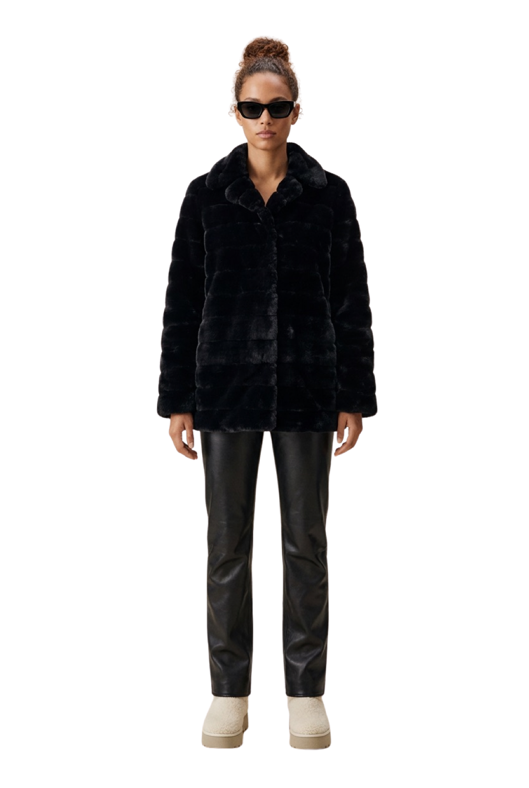 Bailey Faux Fur Coat Short Black