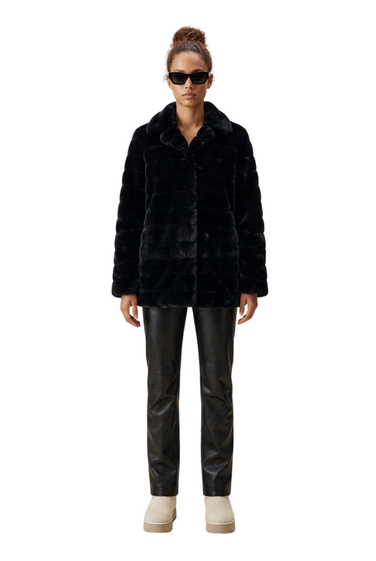 Bailey Faux Fur Coat Short Black