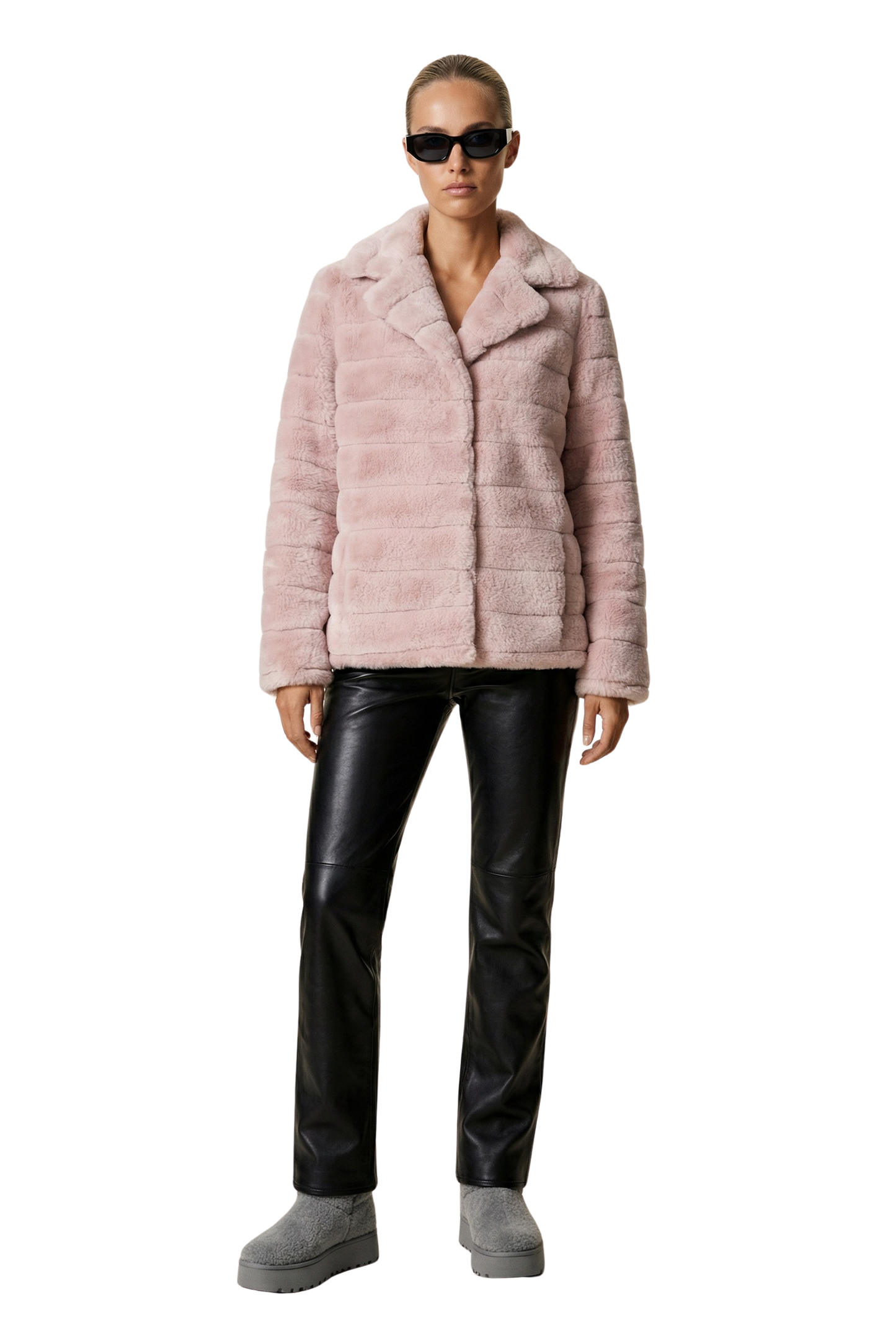 Bailey Faux Fur Coat Short Light Pink