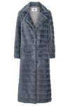 Bailey Faux Fur Coat Long Dark Grey