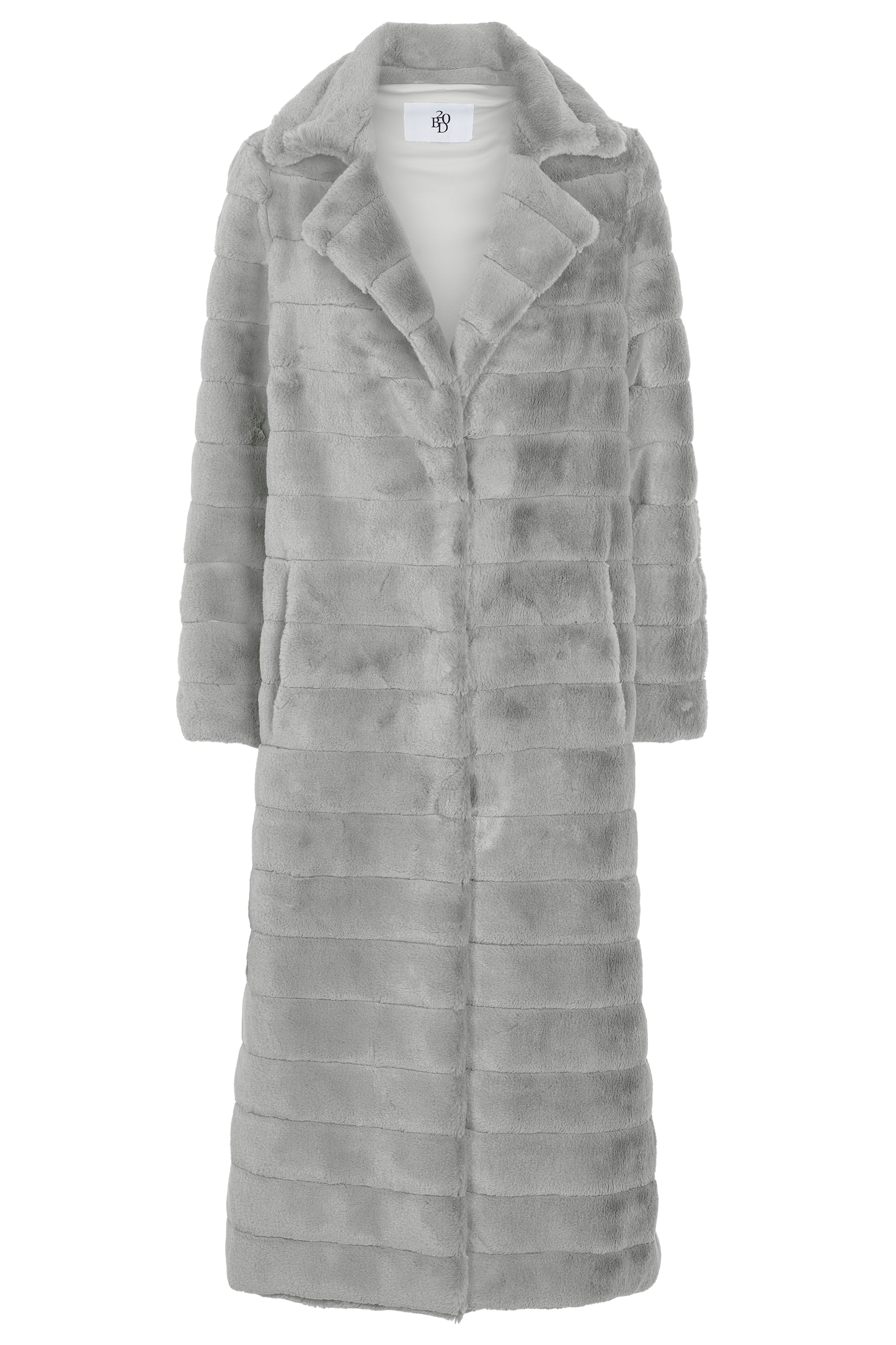 Bailey Faux Fur Coat Long Light Grey