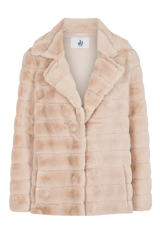 Bailey Faux Fur Coat Short Almond