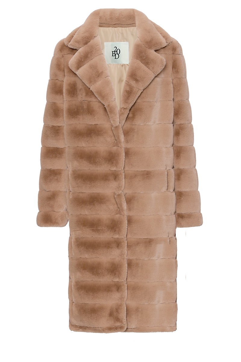 Bailey Faux Fur Coat Long Camel