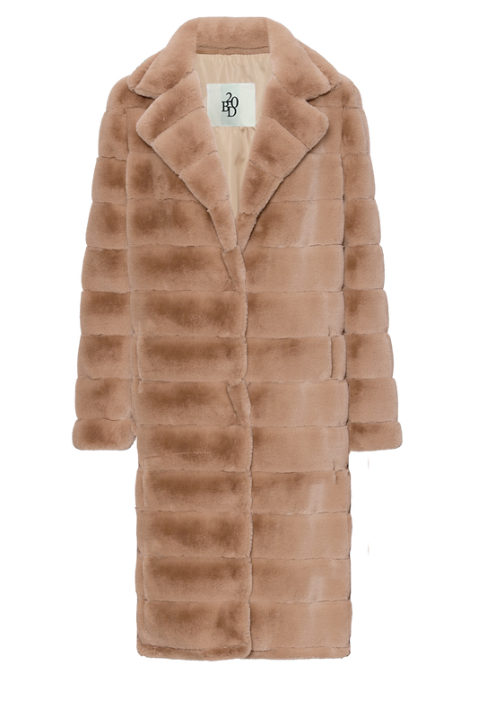 Bailey Faux Fur Coat Long Camel