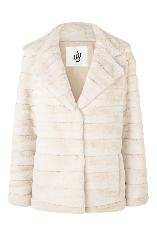 Bailey Faux Fur Coat Short Beige