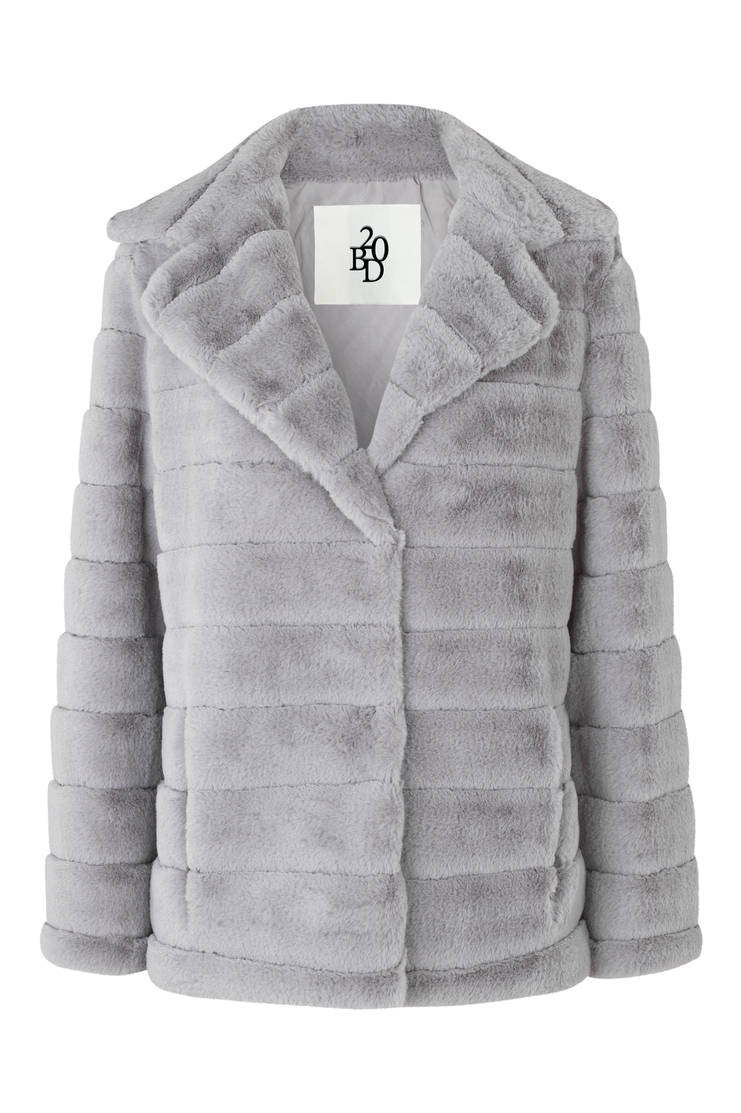 Bailey Faux Fur Coat Short Light Grey