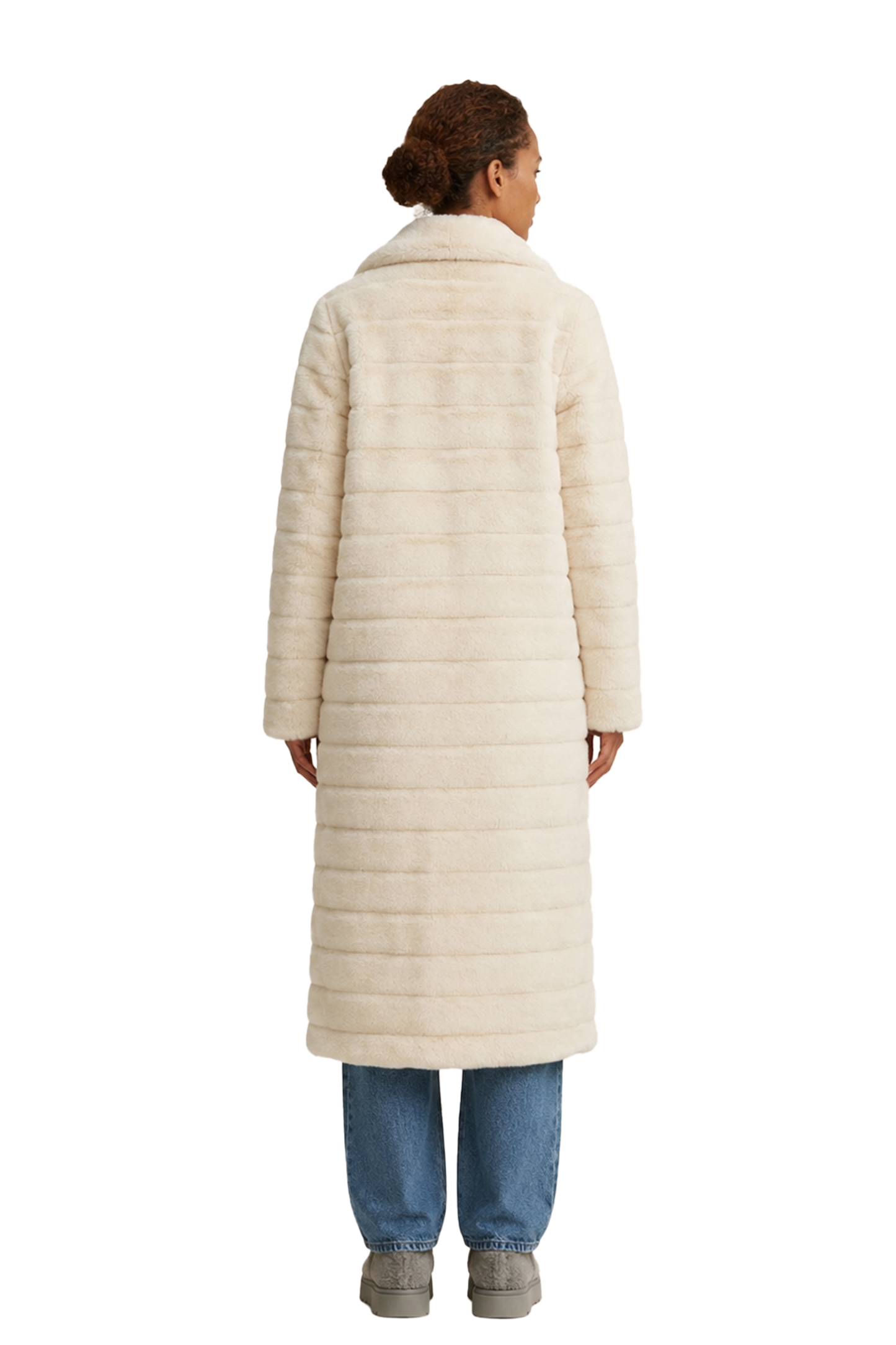 Bailey Faux Fur Coat Long Beige