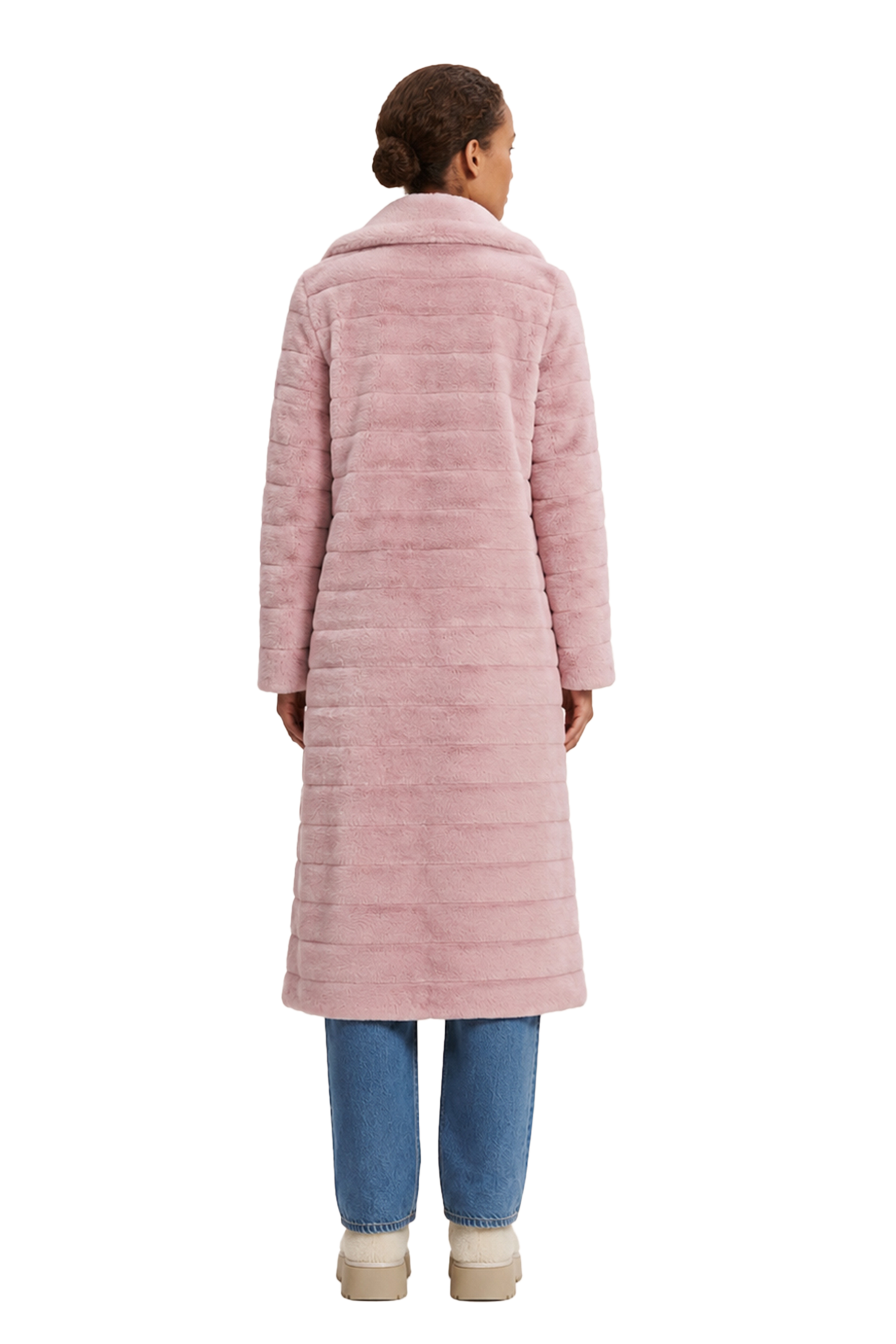 Bailey Faux Fur Coat Long Light Pink