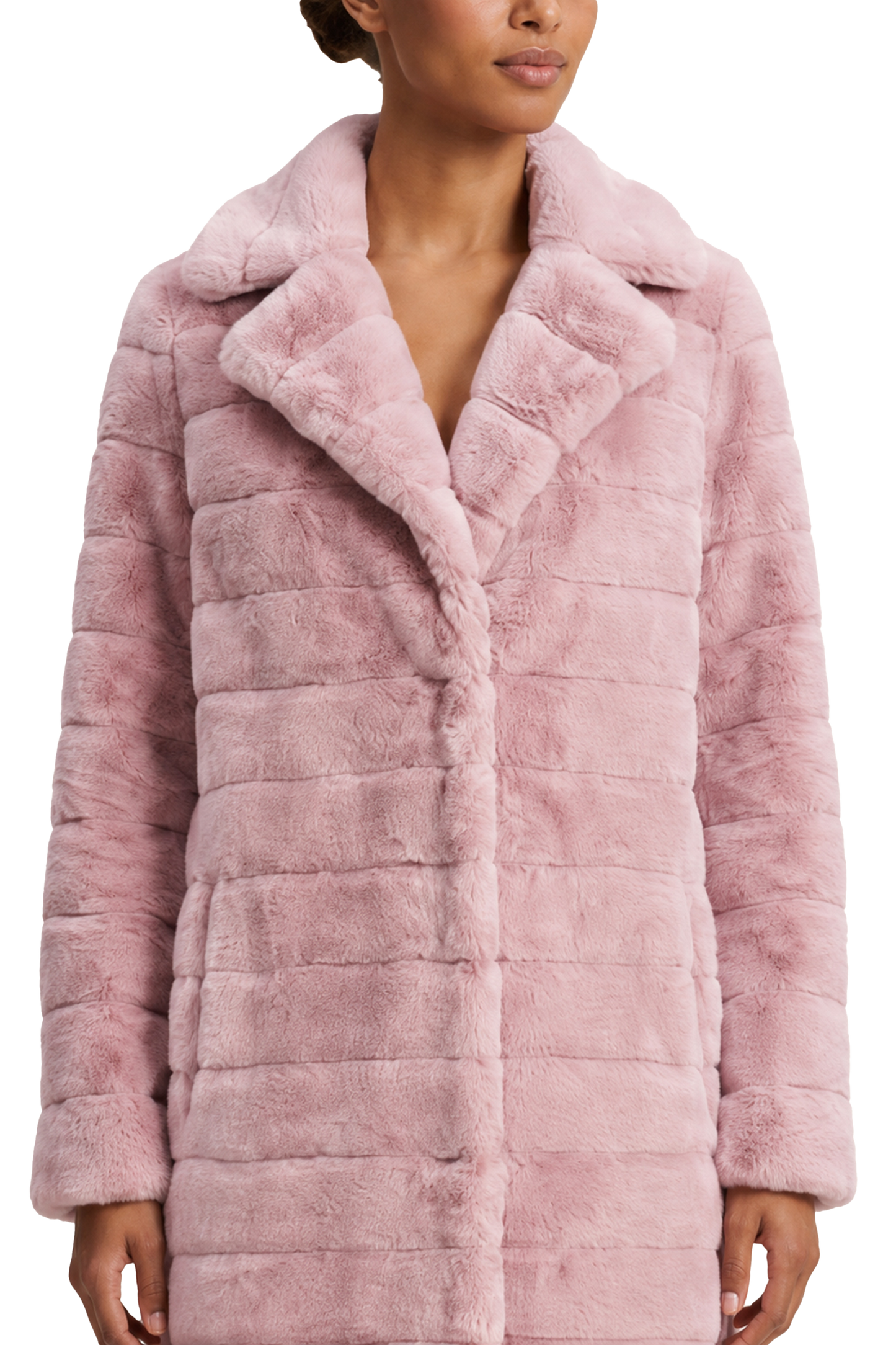 Bailey Faux Fur Coat Long Light Pink