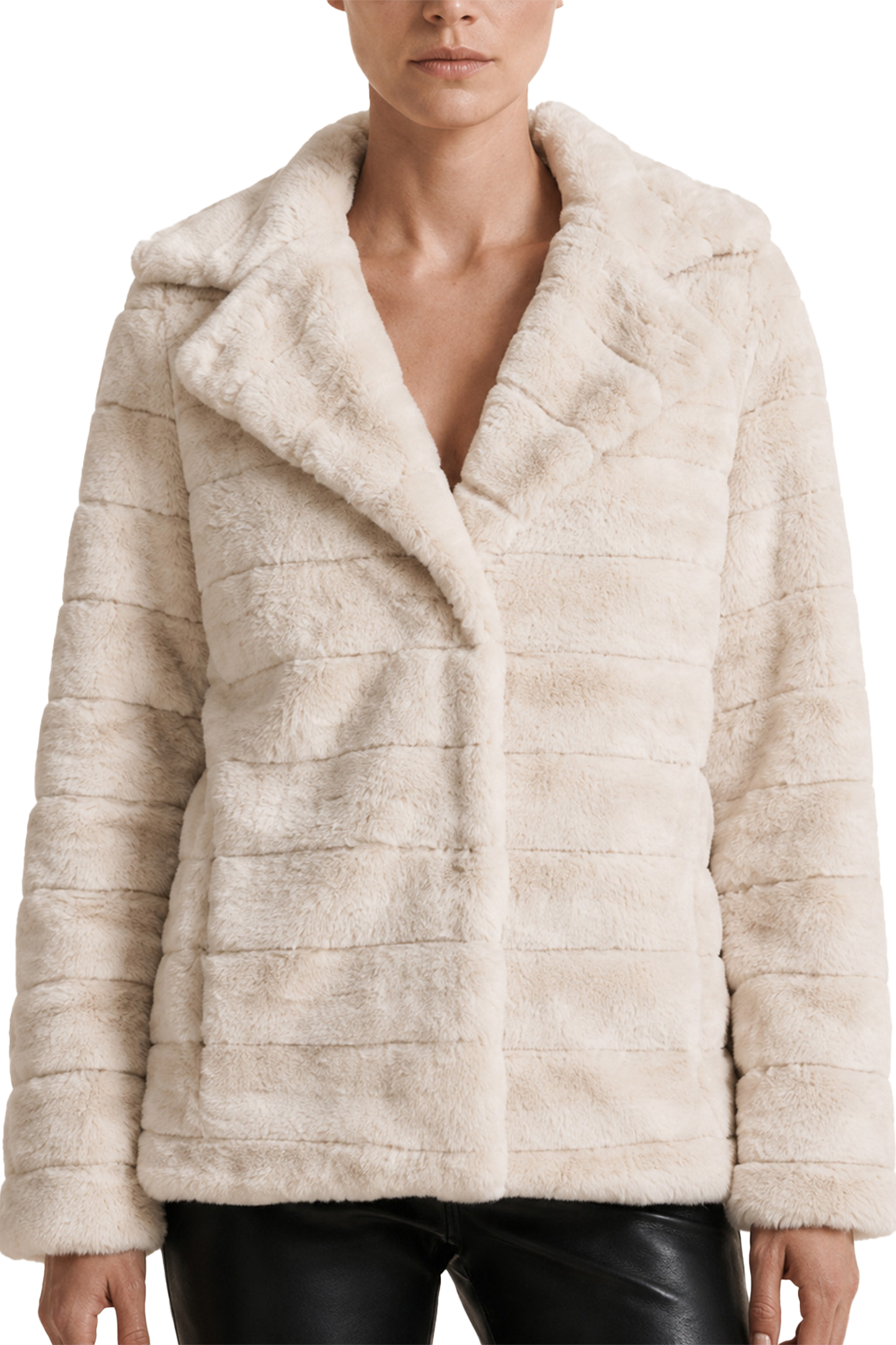 Bailey Faux Fur Coat Short Beige