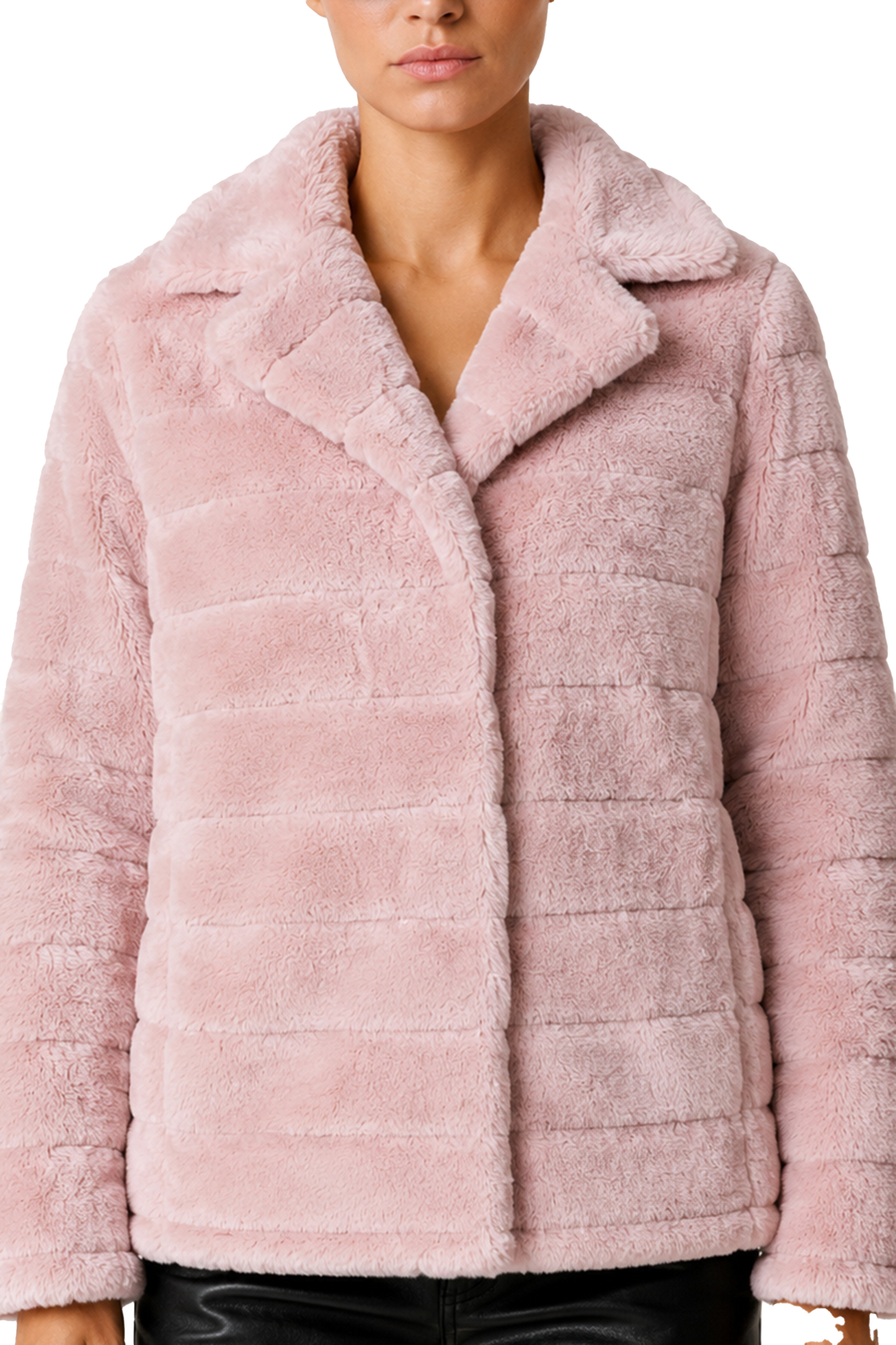 Bailey Faux Fur Coat Short Light Pink