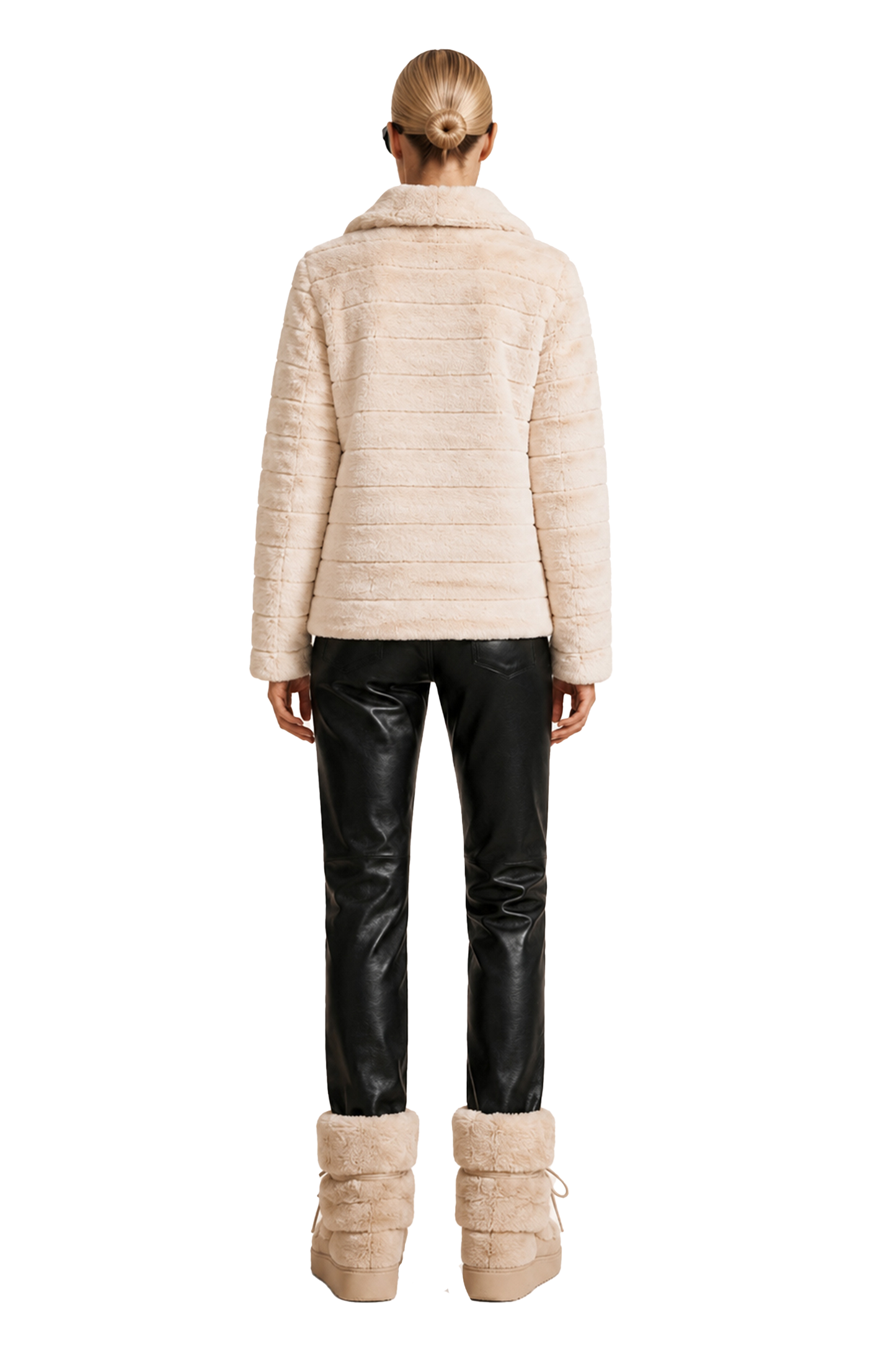 Bailey Faux Fur Coat Short Beige