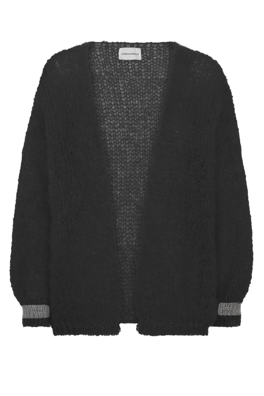 Olivia Mohair Cardigan Black W/Silver Lurex